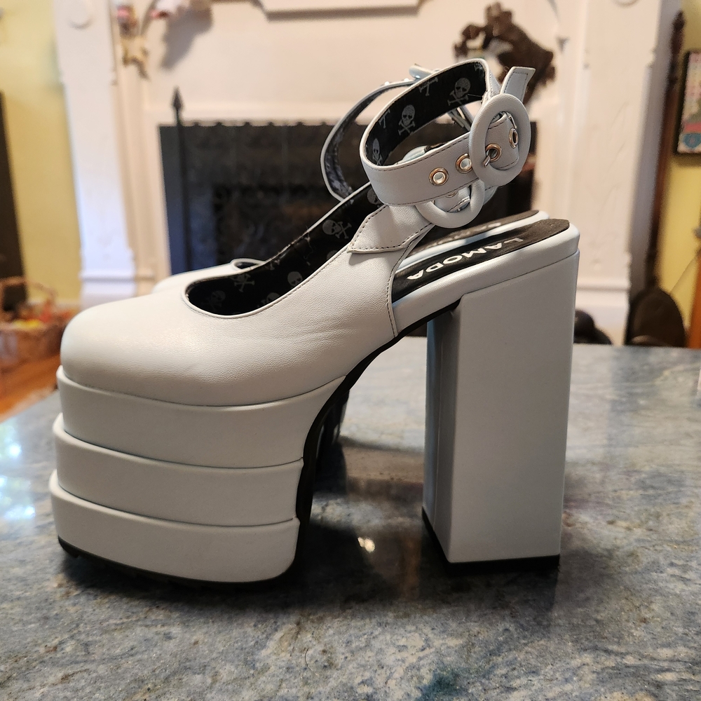 White Platform Heels